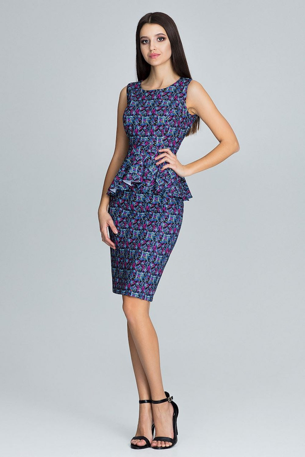 Figl Patterned Polyester Dress Co-Ord Set - view 2
