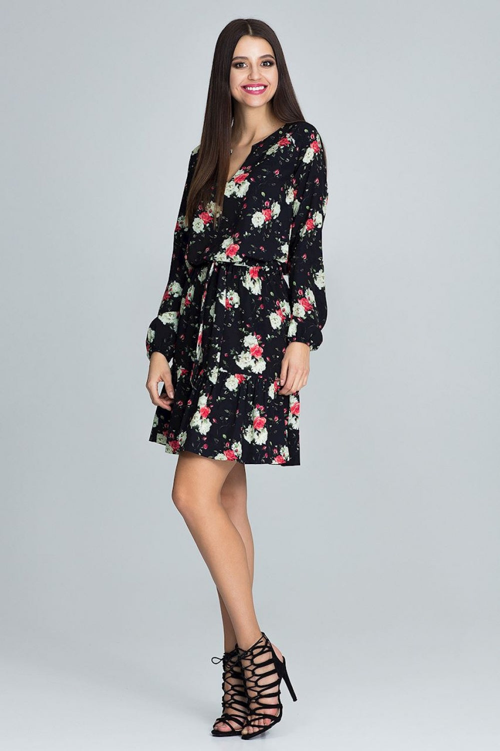 Figl Patterned Pleated Dress - view 2