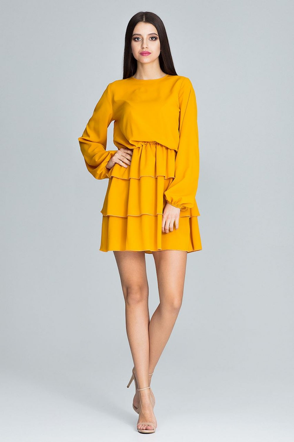 Figl Mustard Polyester Dress