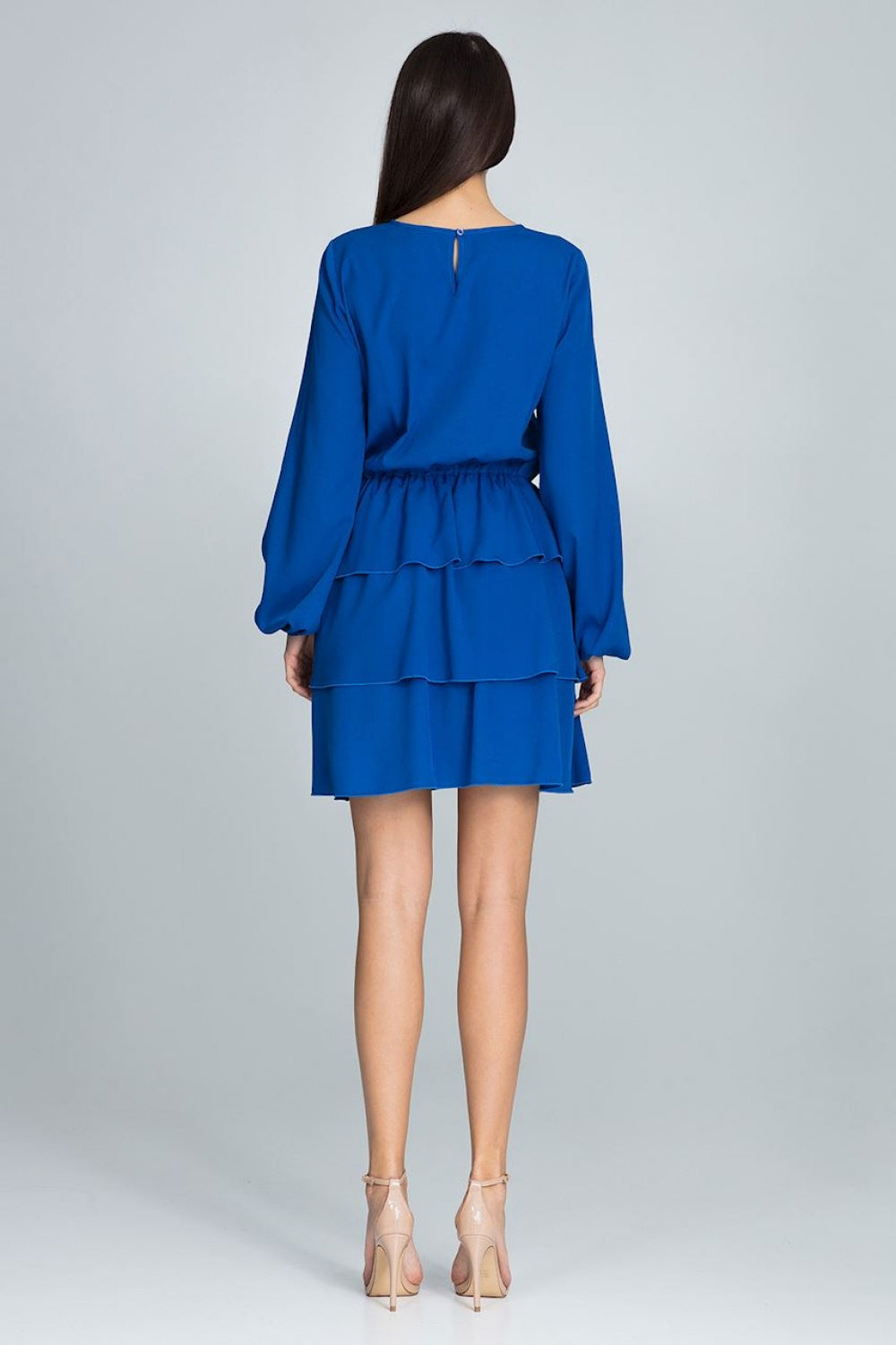 Figl Blue Dress with Ruffles - view 2