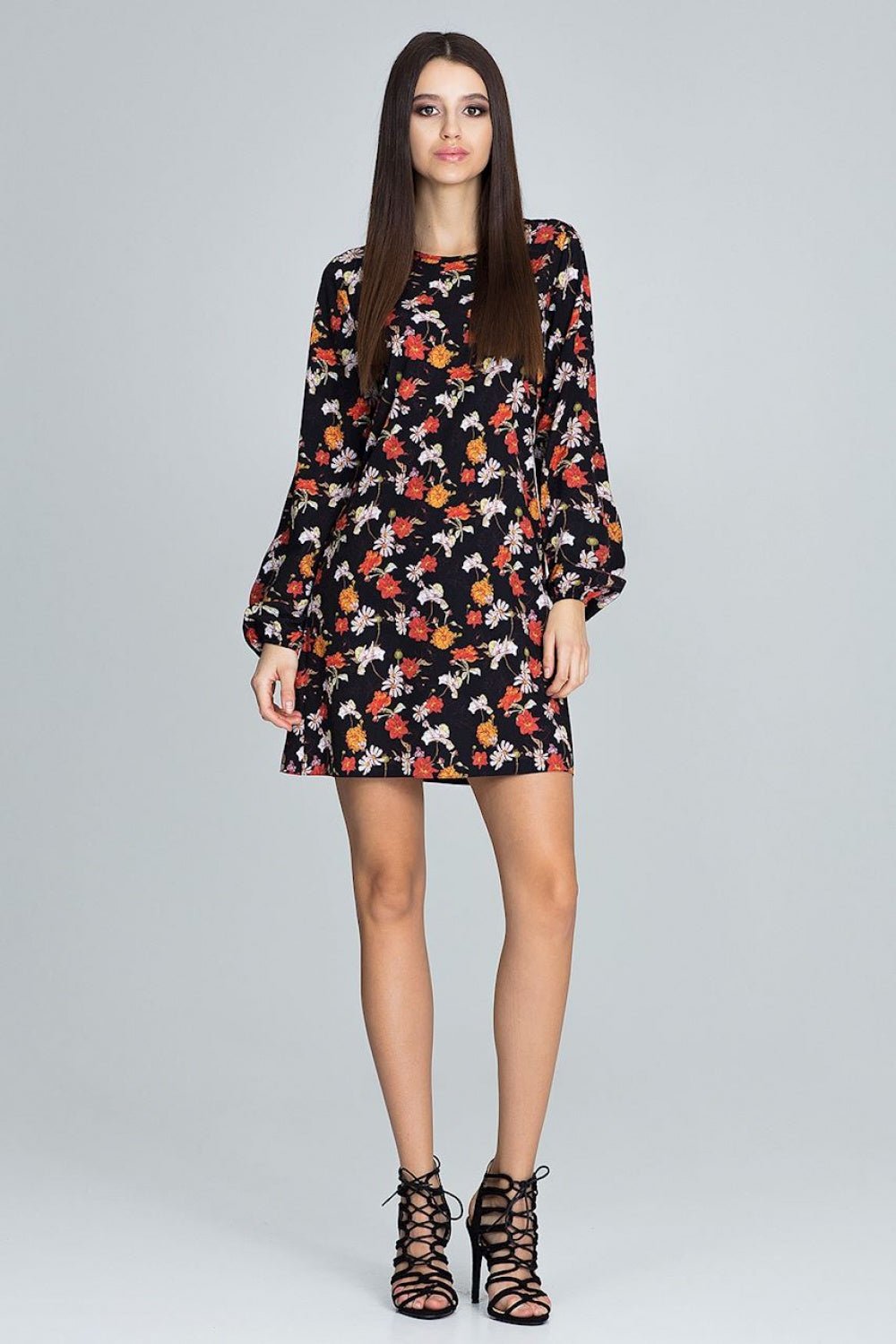 Figl Patterned Polyester Floral Dress