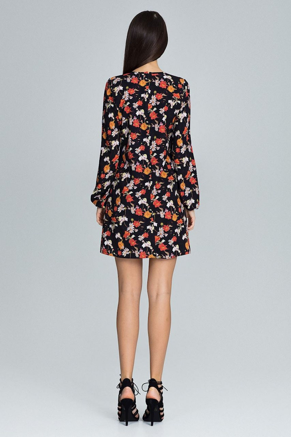 Figl Patterned Polyester Floral Dress - view 3