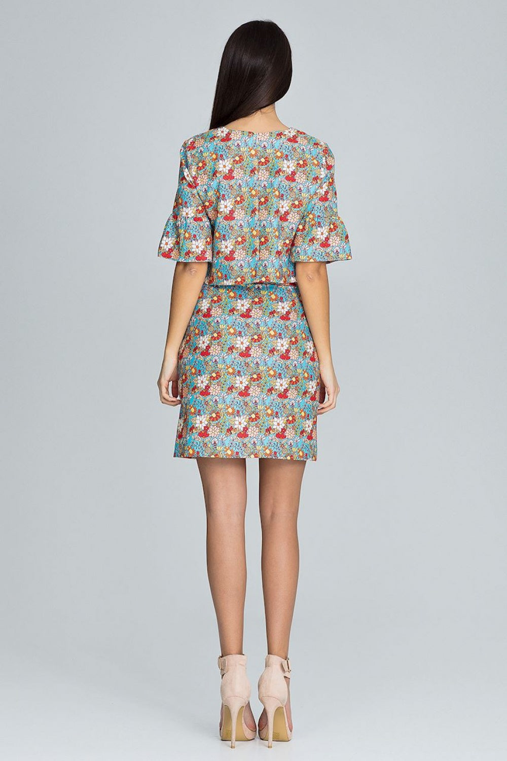 Figl Patterned Polyester Floral Dress Co-Ord Set - view 3