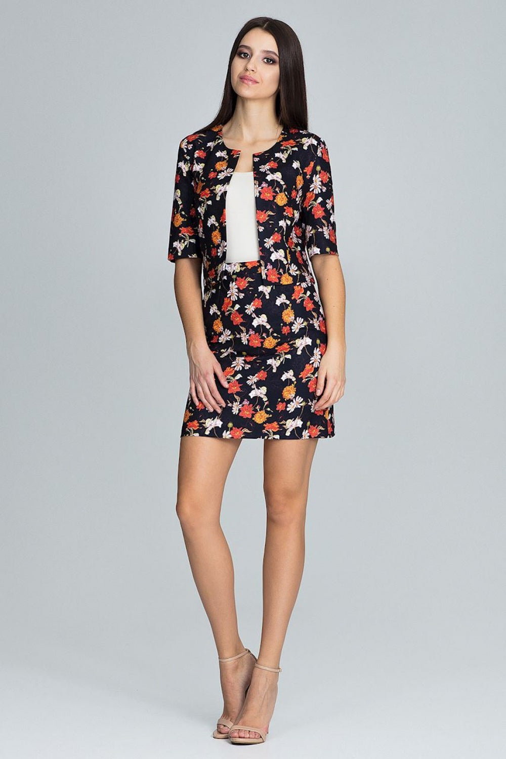 Figl Patterned Floral Skirt Co-Ord Set - view 2