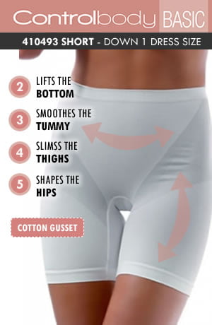 Control Body White Shaping Shorts - view 3