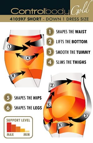 Control Body Black Shaping Shorts - view 3