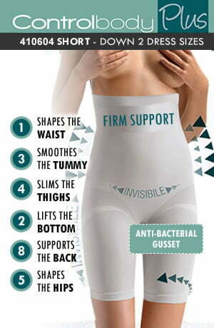 Control Body Black High Waisted Shaping Shorts - view 3