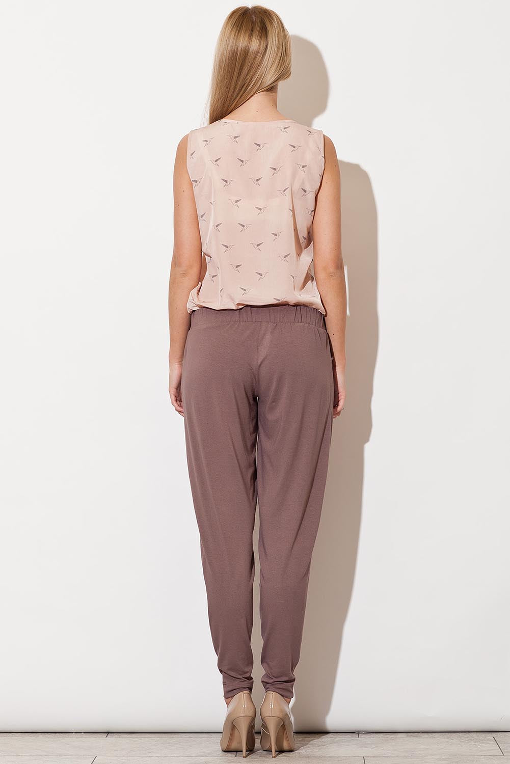 Figl Brown Loose Fit Trousers