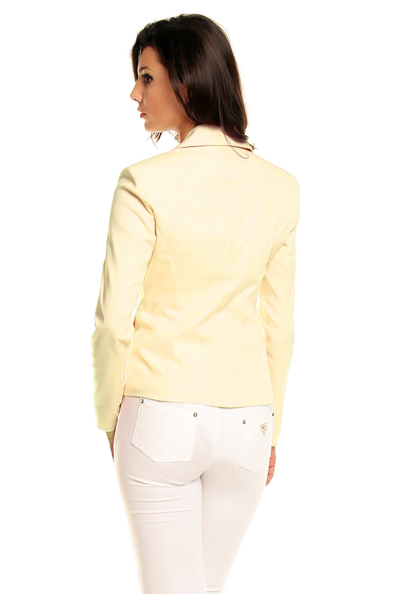 Cabba Light Yellow Cotton Jacket - view 2