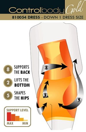 Control Body Black Strapless Shaping Dress - view 4
