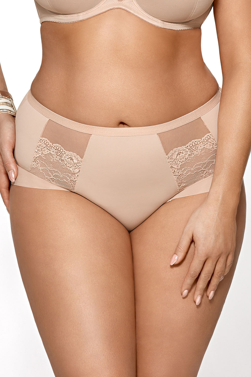 Gorsenia Lingerie Beige Lace Knickers