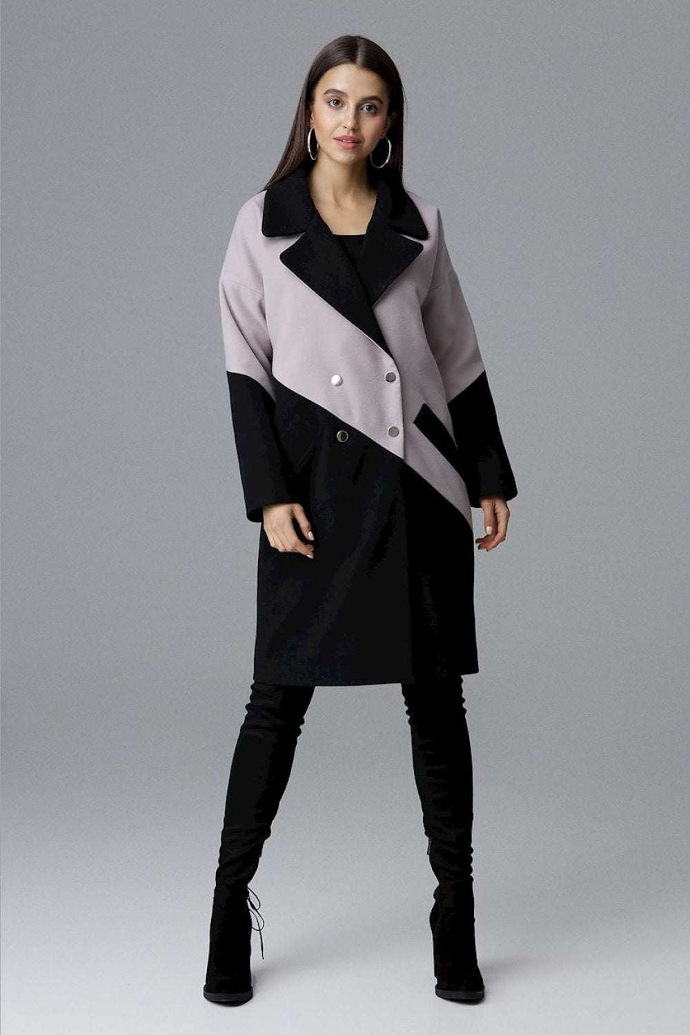 Figl Beige Collared Coat