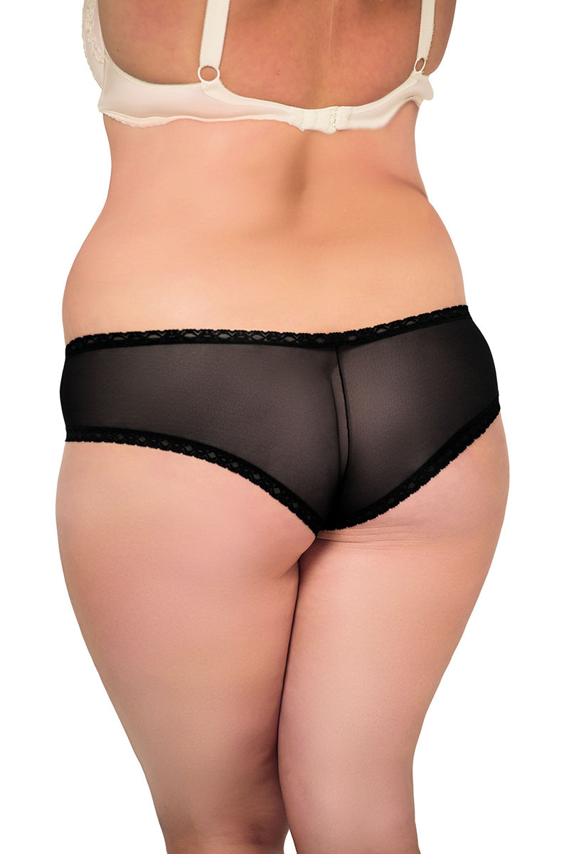 SoftLine Collection Black Lace Floral Knickers - view 2