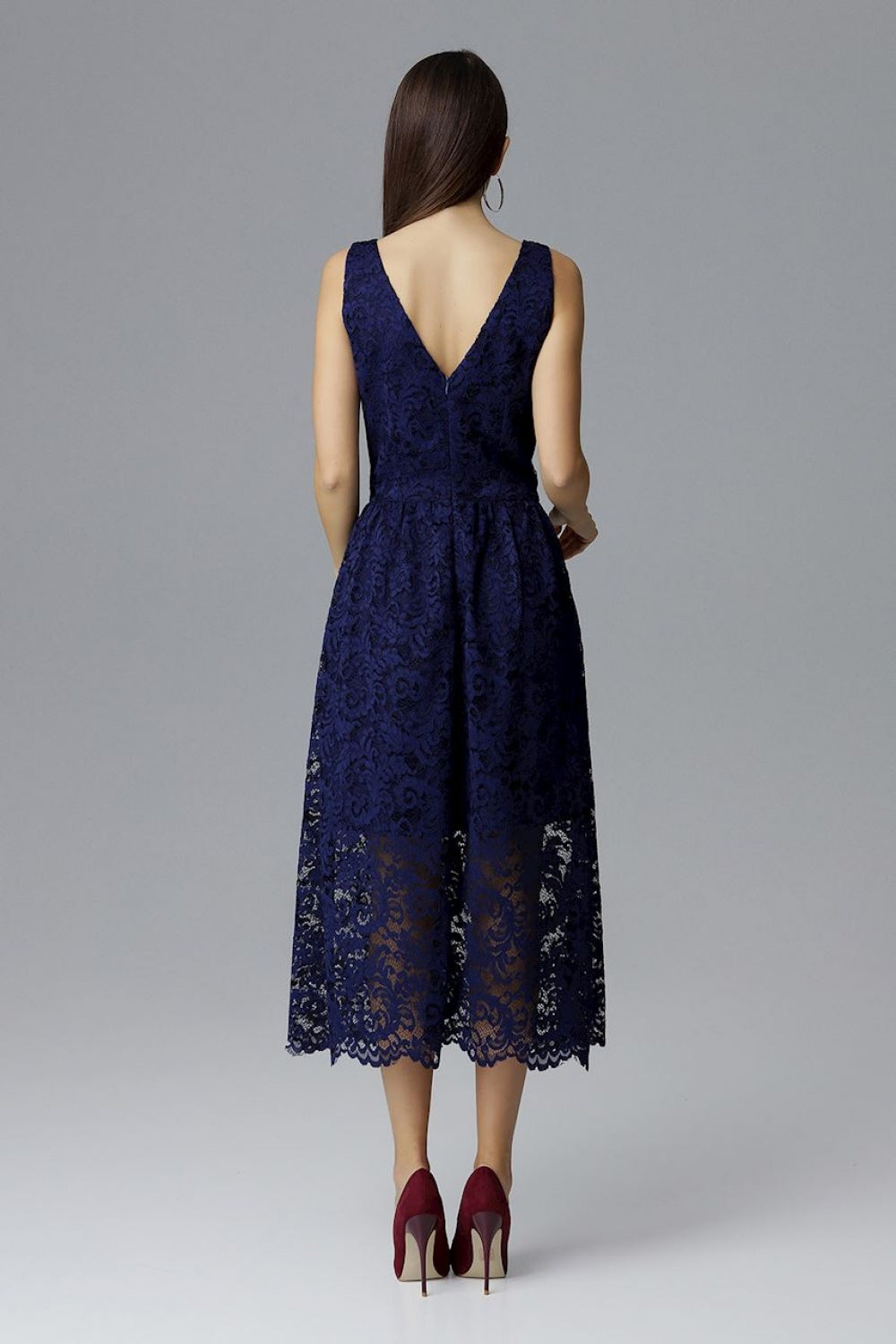 Figl Navy Lace Bodycon Evening Dress - view 3