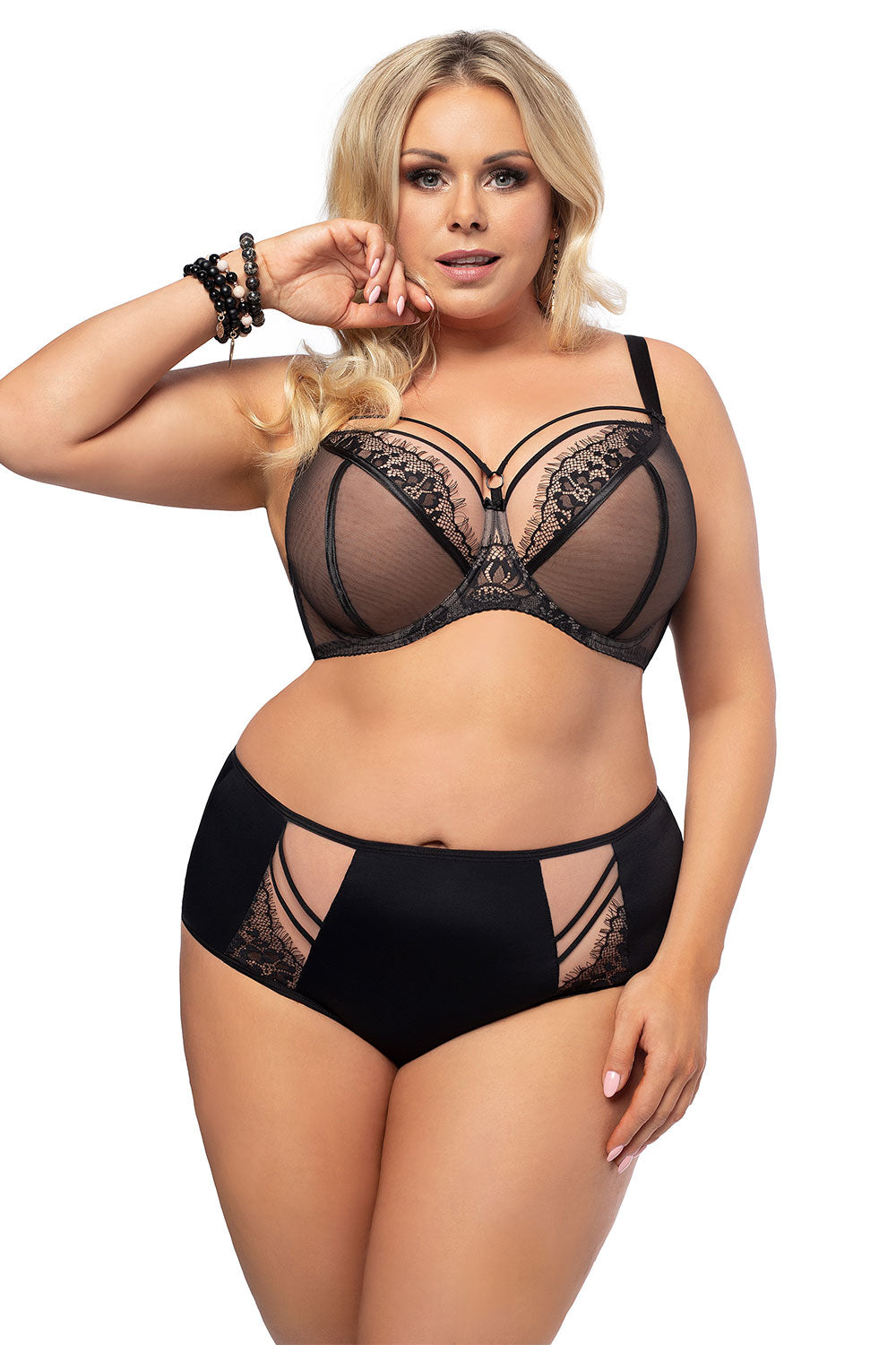 Gorsenia Lingerie Black Lace Underwired Soft Bra - view 2