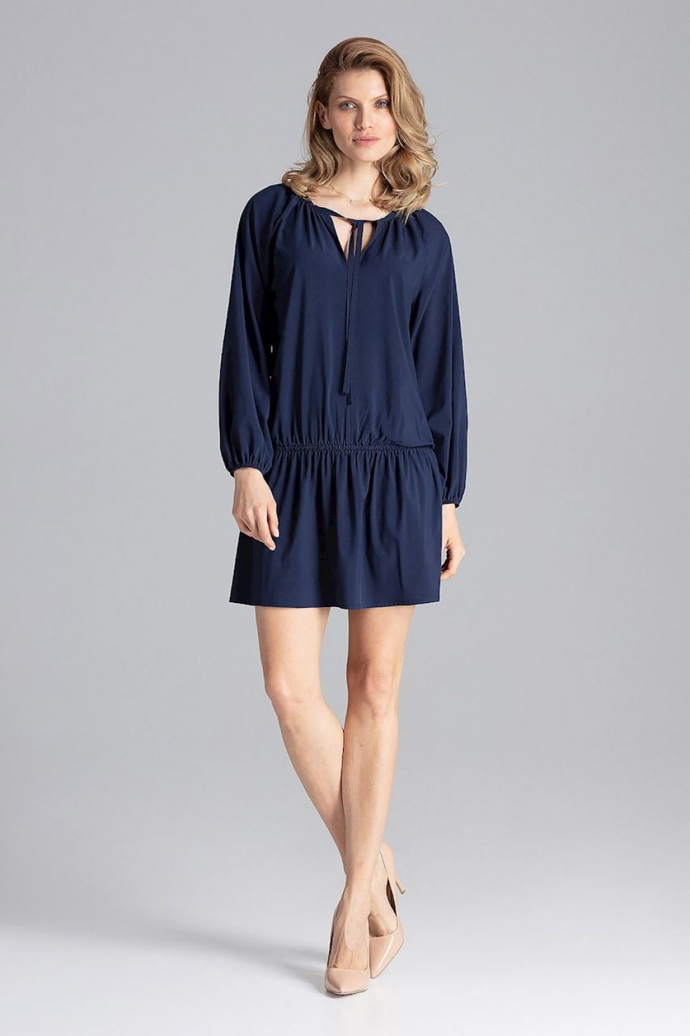 Figl Navy Long Sleeve Dress