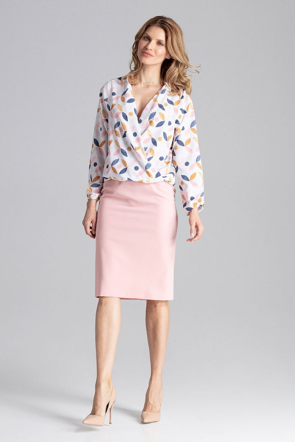 Figl Patterned Wrap Blouse - view 2