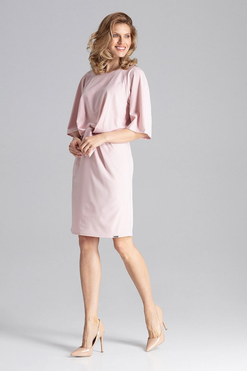 Figl Pink Round Neck Dress - view 2