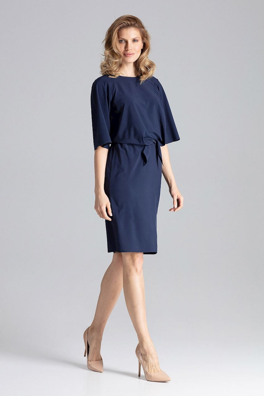 Figl Navy Round Neck Dress