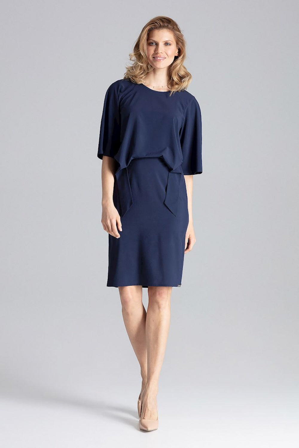 Figl Navy Round Neck Dress - view 2