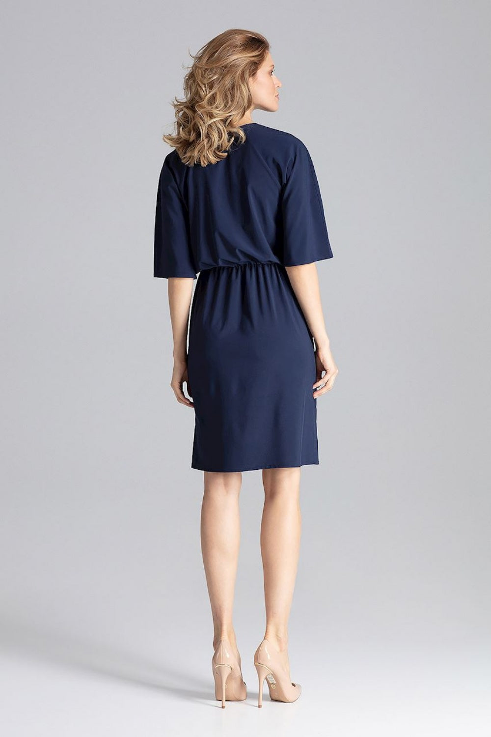Figl Navy Round Neck Dress - view 3