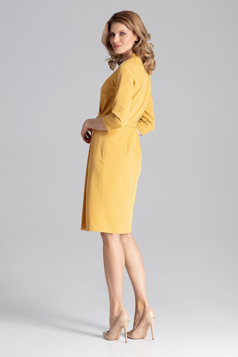 Figl Mustard Wrap Dress - view 3