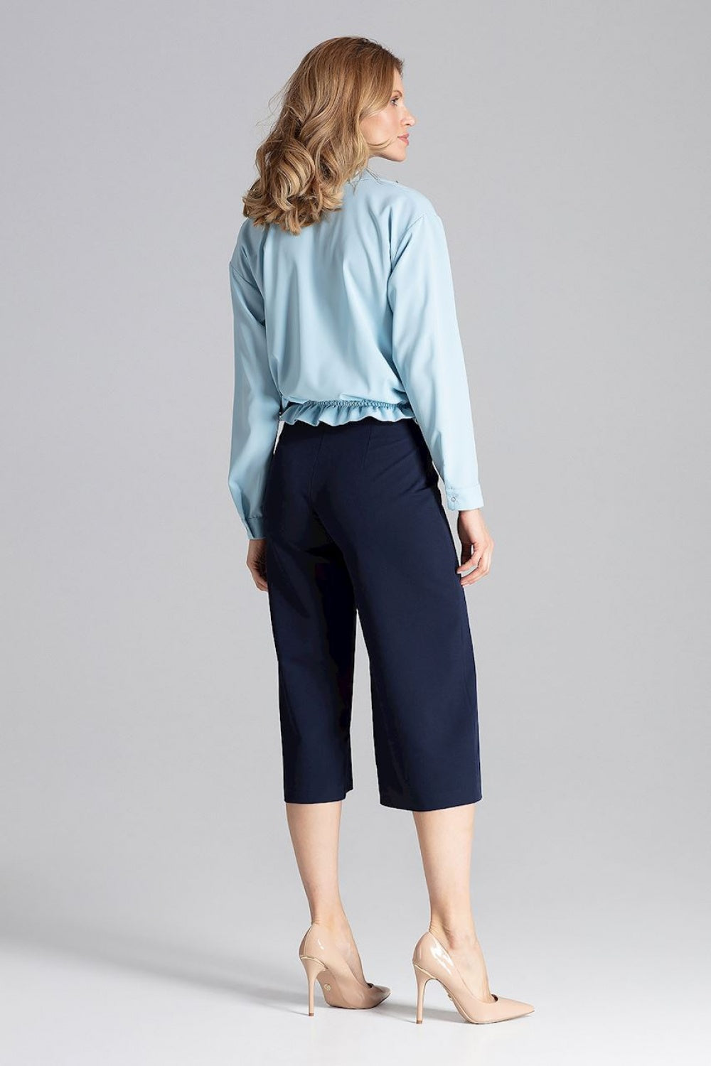 Figl Sky Blue Long Sleeve Top - view 2