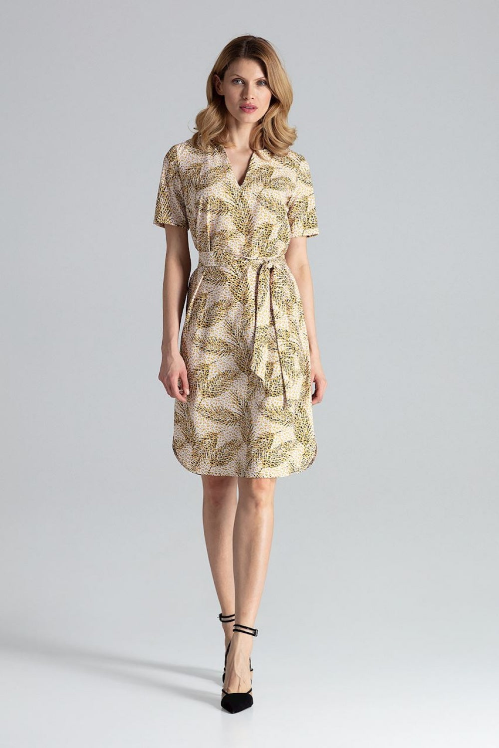 Figl Patterned Short Sleeve Dress - view 4
