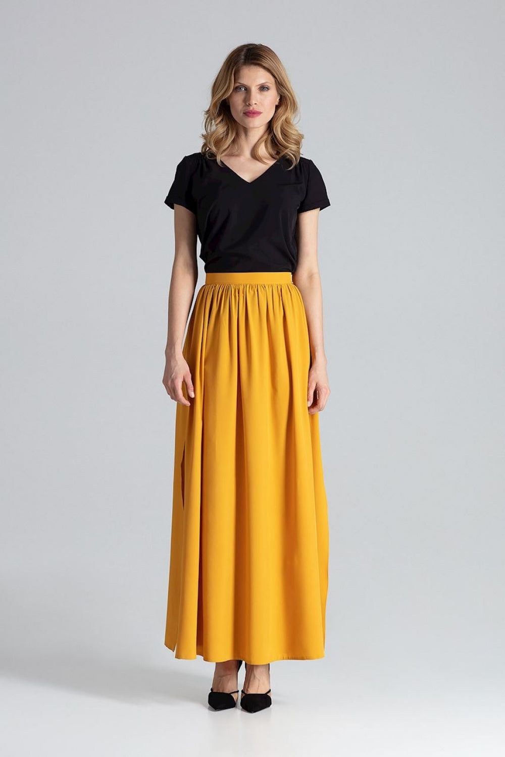 Figl Mustard Maxi Skirt - view 2