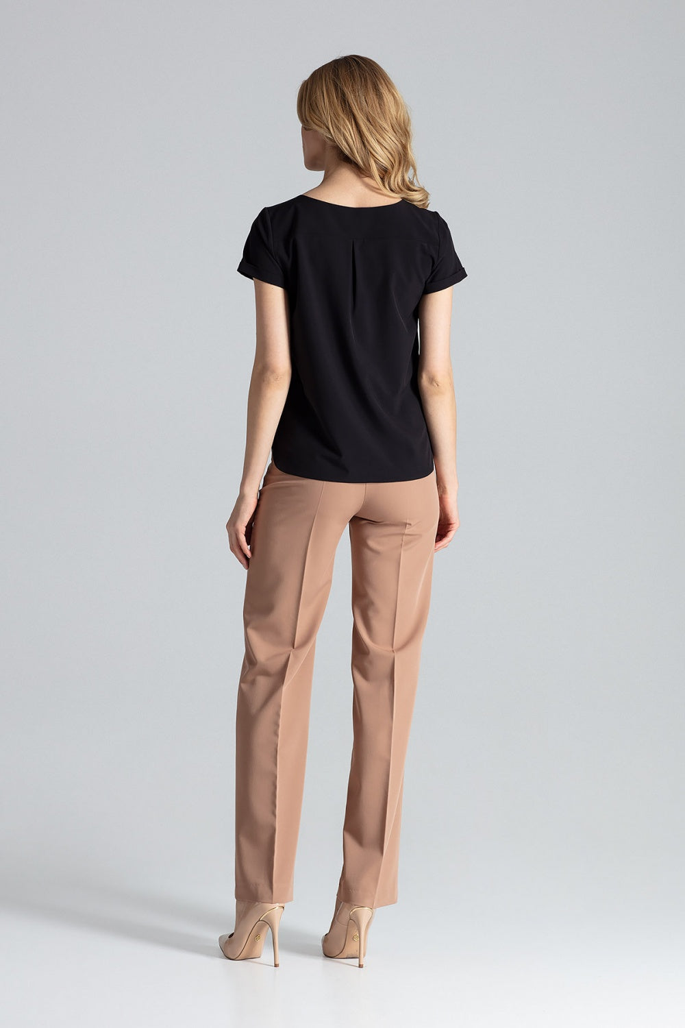 Figl Black Polyester Pleated Blouse - view 4