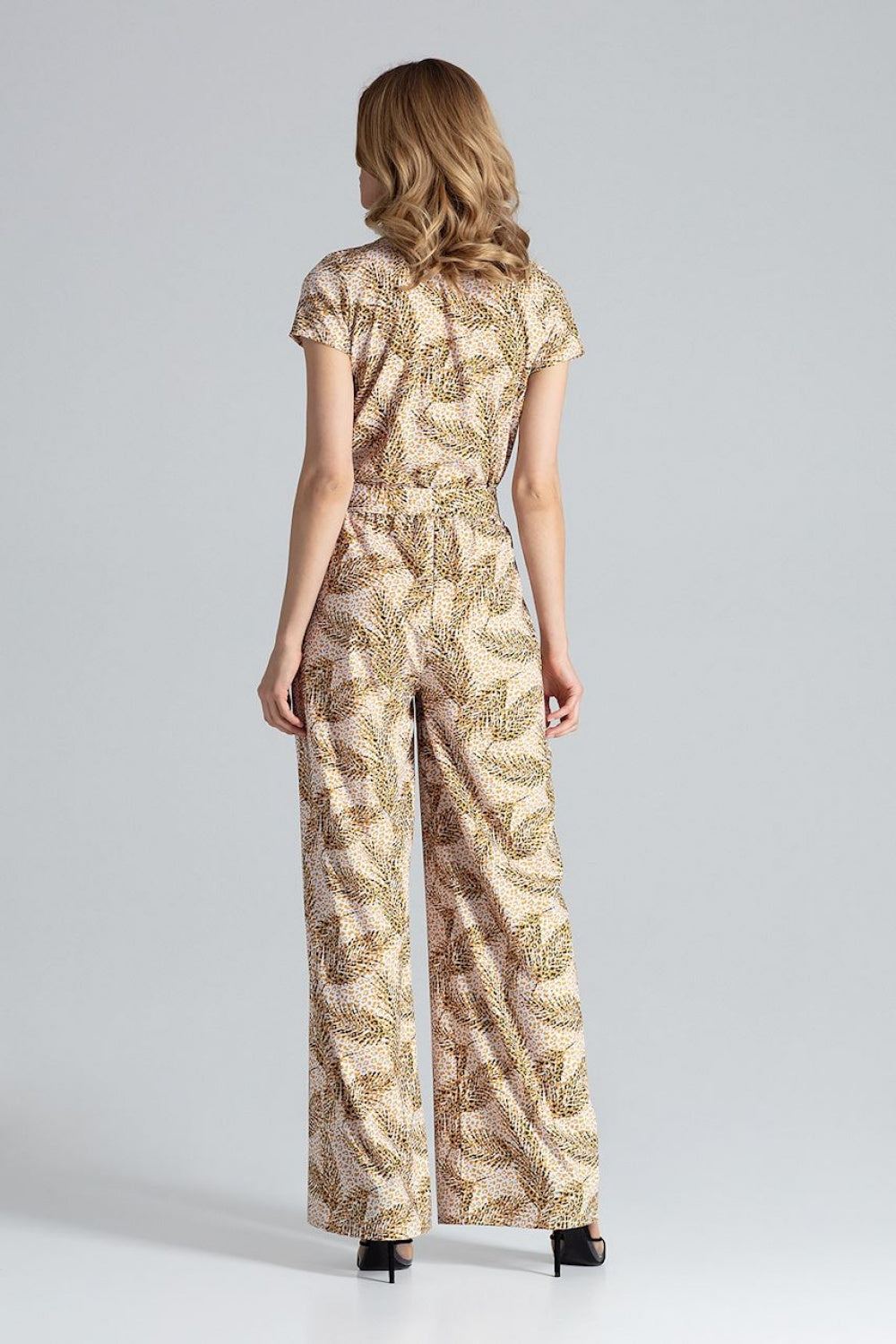 Figl Patterned Short Sleeve Jumpsuit - view 2