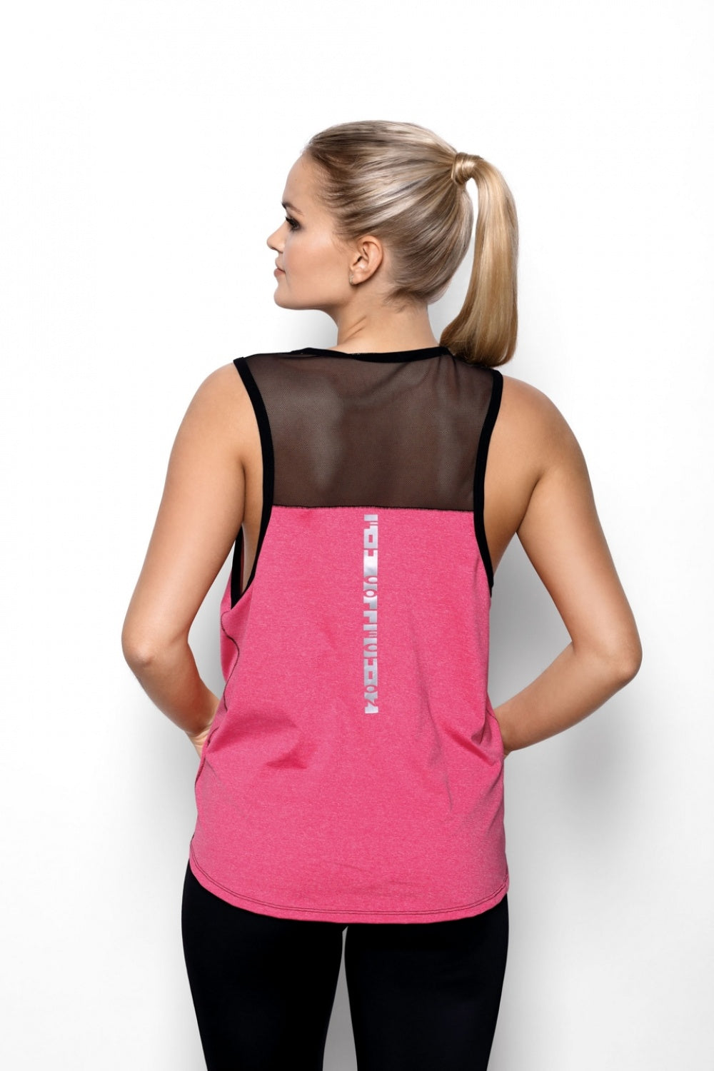 Eldar Fit Abel Black Mesh Cami Top - view 2