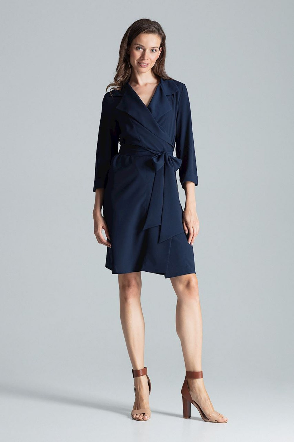 Figl Navy Collared Dress
