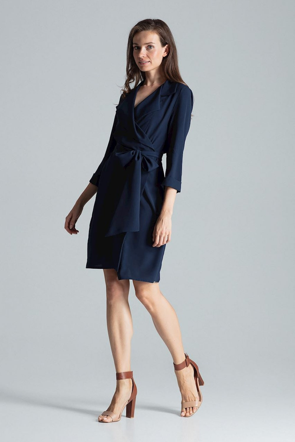 Figl Navy Collared Dress - view 2