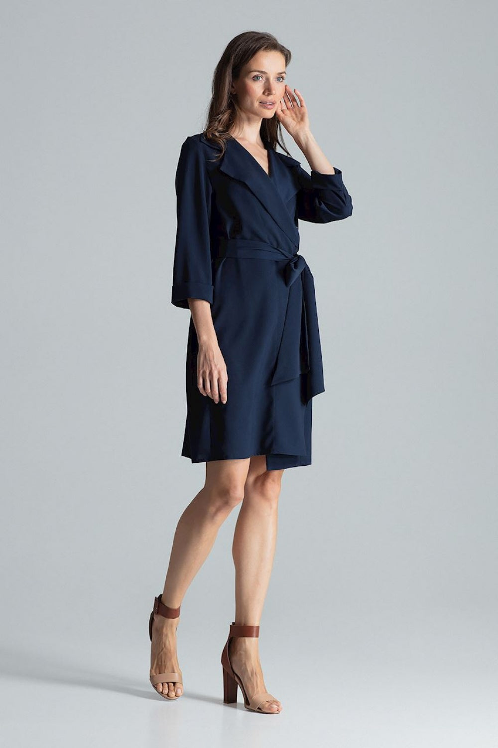 Figl Navy Collared Dress - view 4