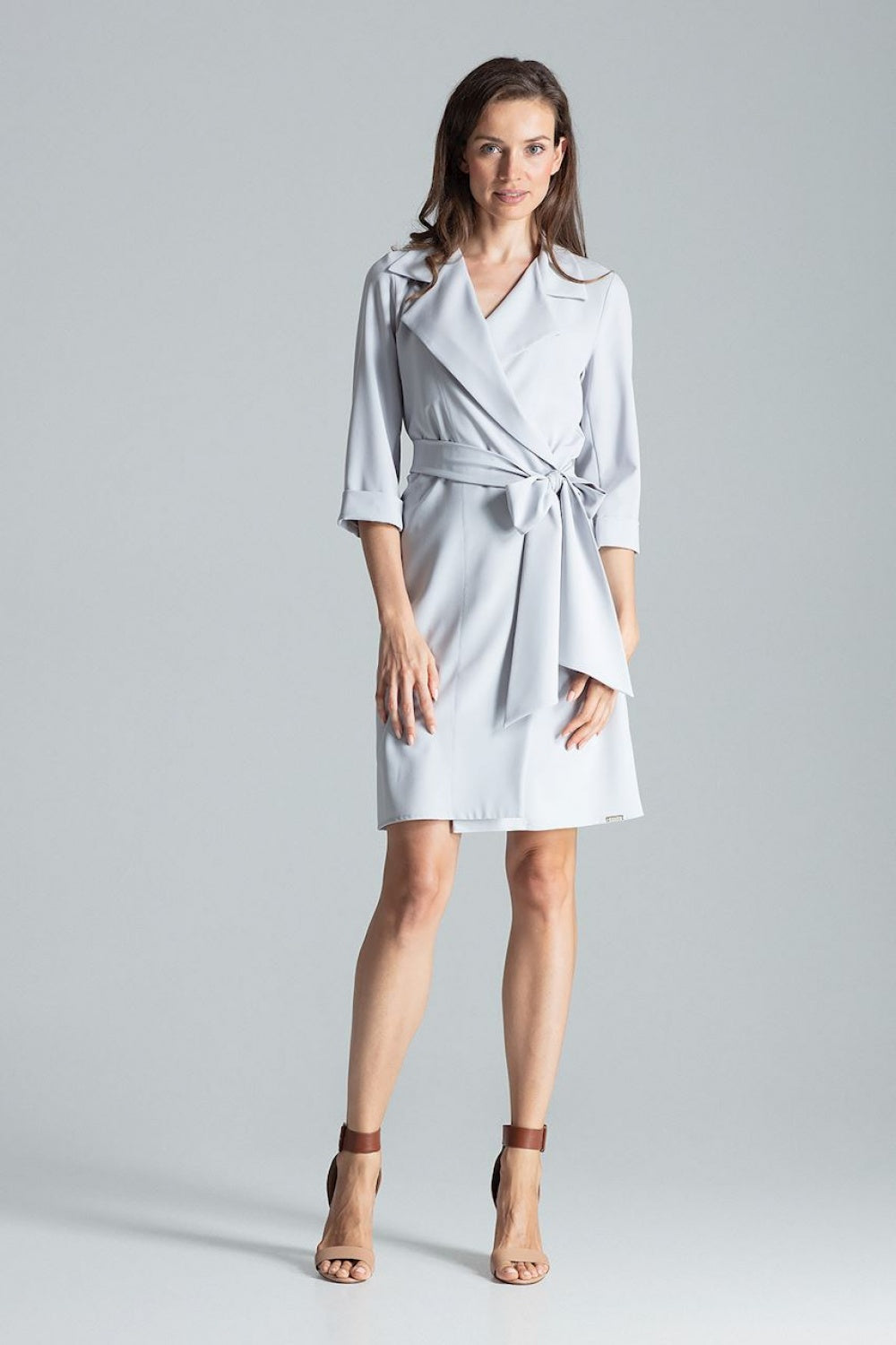 Figl Grey Collared Dress