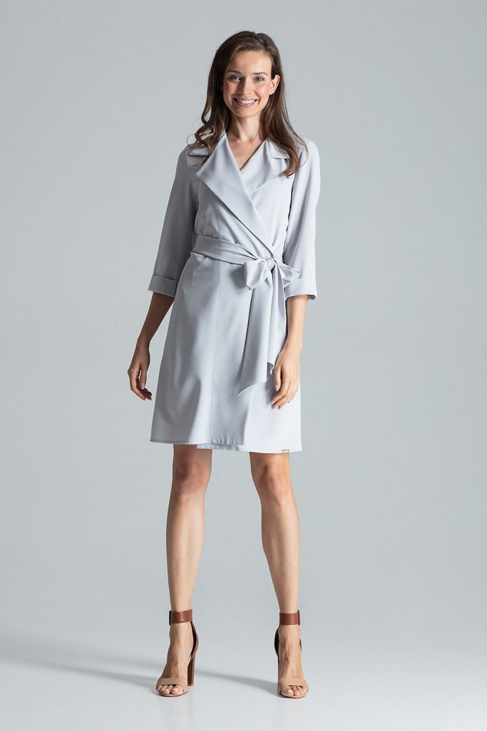 Figl Grey Collared Dress - view 2