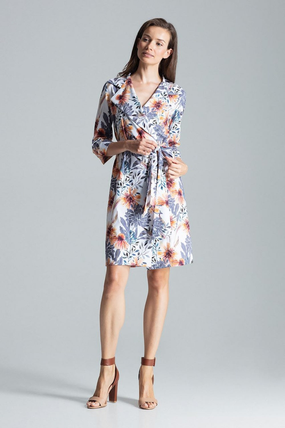 Figl Patterned Collared Dress - view 2