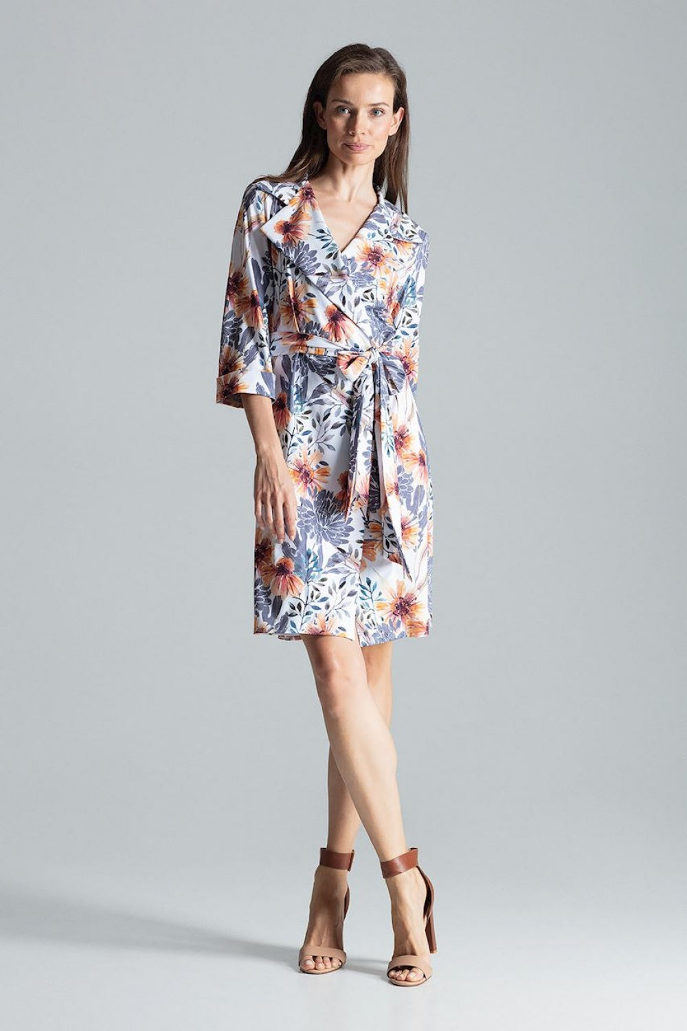 Figl Patterned Collared Dress - view 4