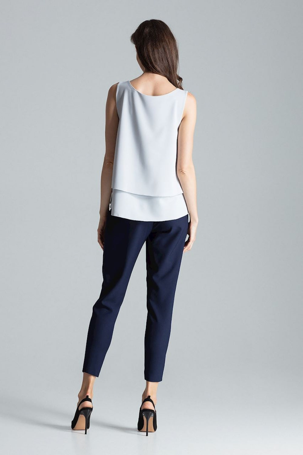Figl Grey Flared Sleeveless Blouse - view 3