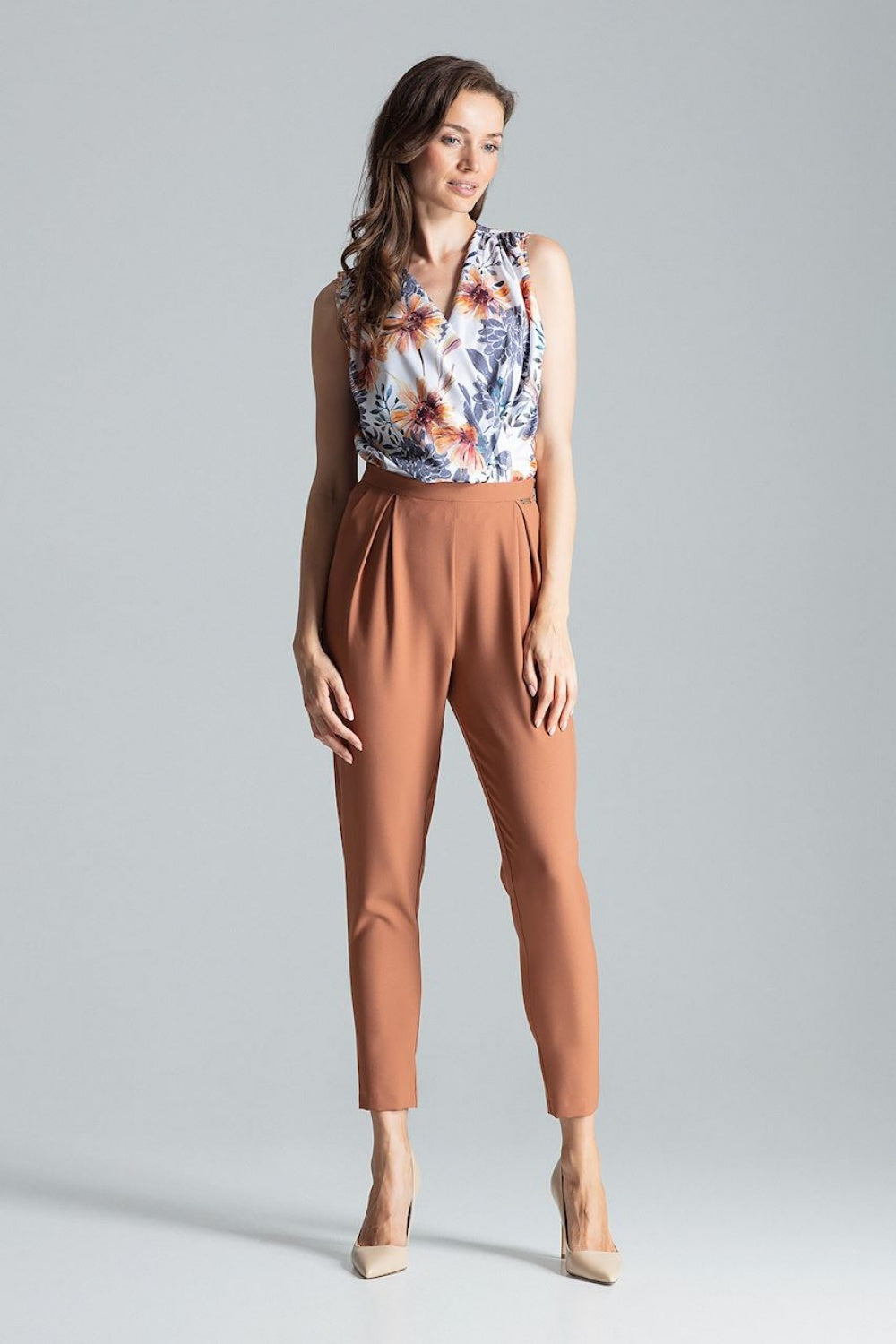 Figl Brown Pleated Trousers - view 2