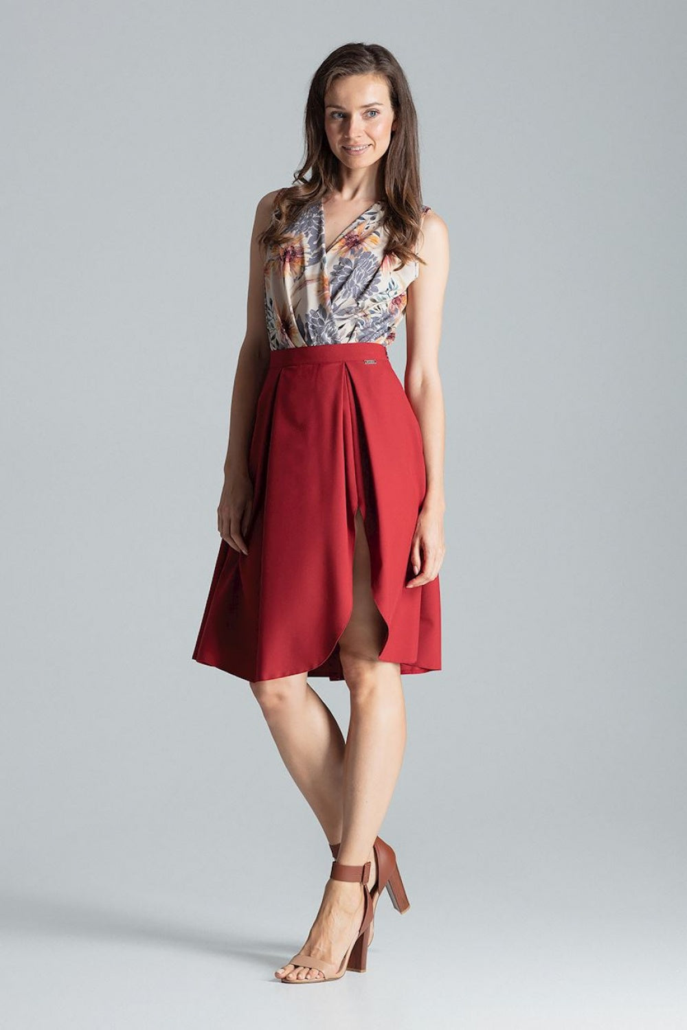 Figl Burgundy Midi Skirt - view 2