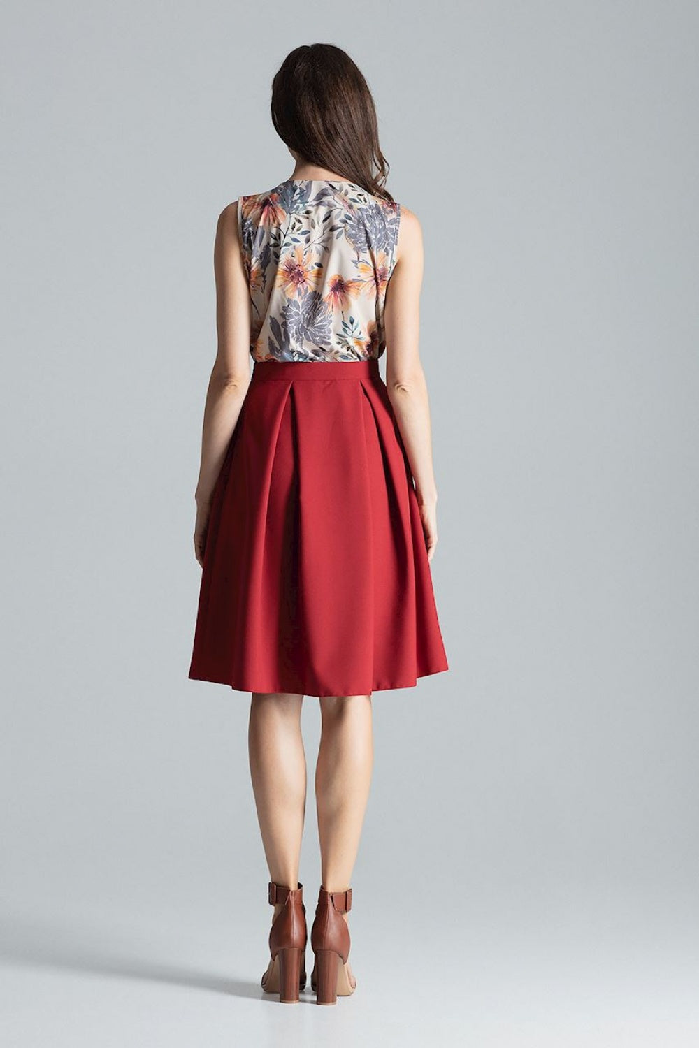 Figl Burgundy Midi Skirt - view 3