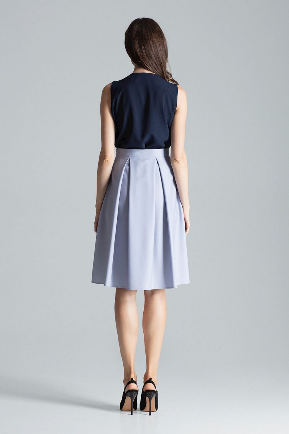 Figl Grey Pleated Midi Skirt - view 3