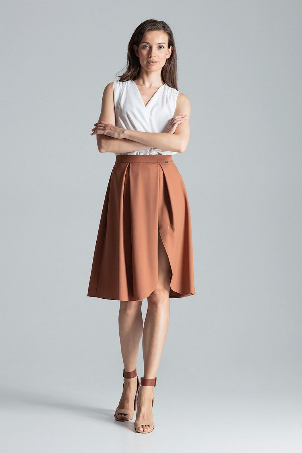 Figl Brown Midi Skirt - view 2