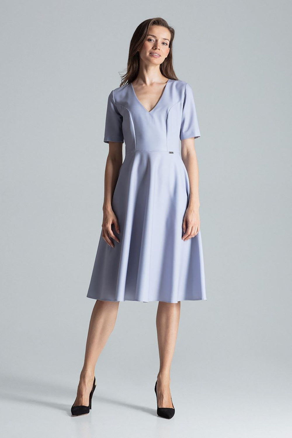 Figl Grey Midi Flared Dress - view 2