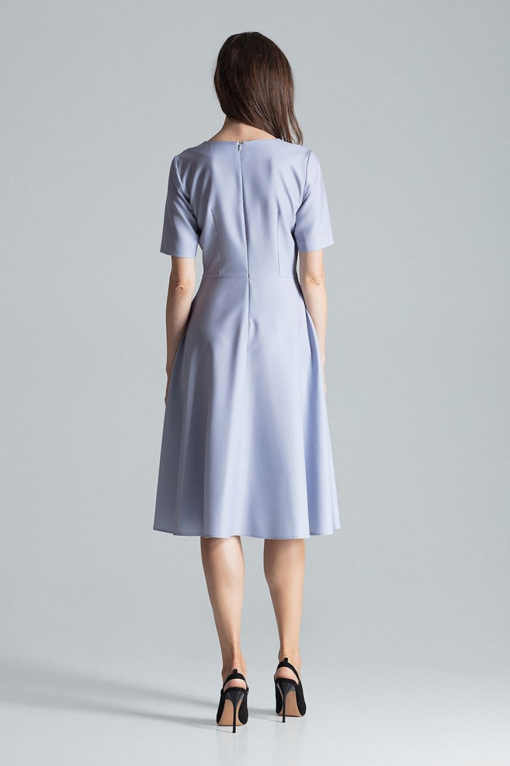 Figl Grey Midi Flared Dress - view 3