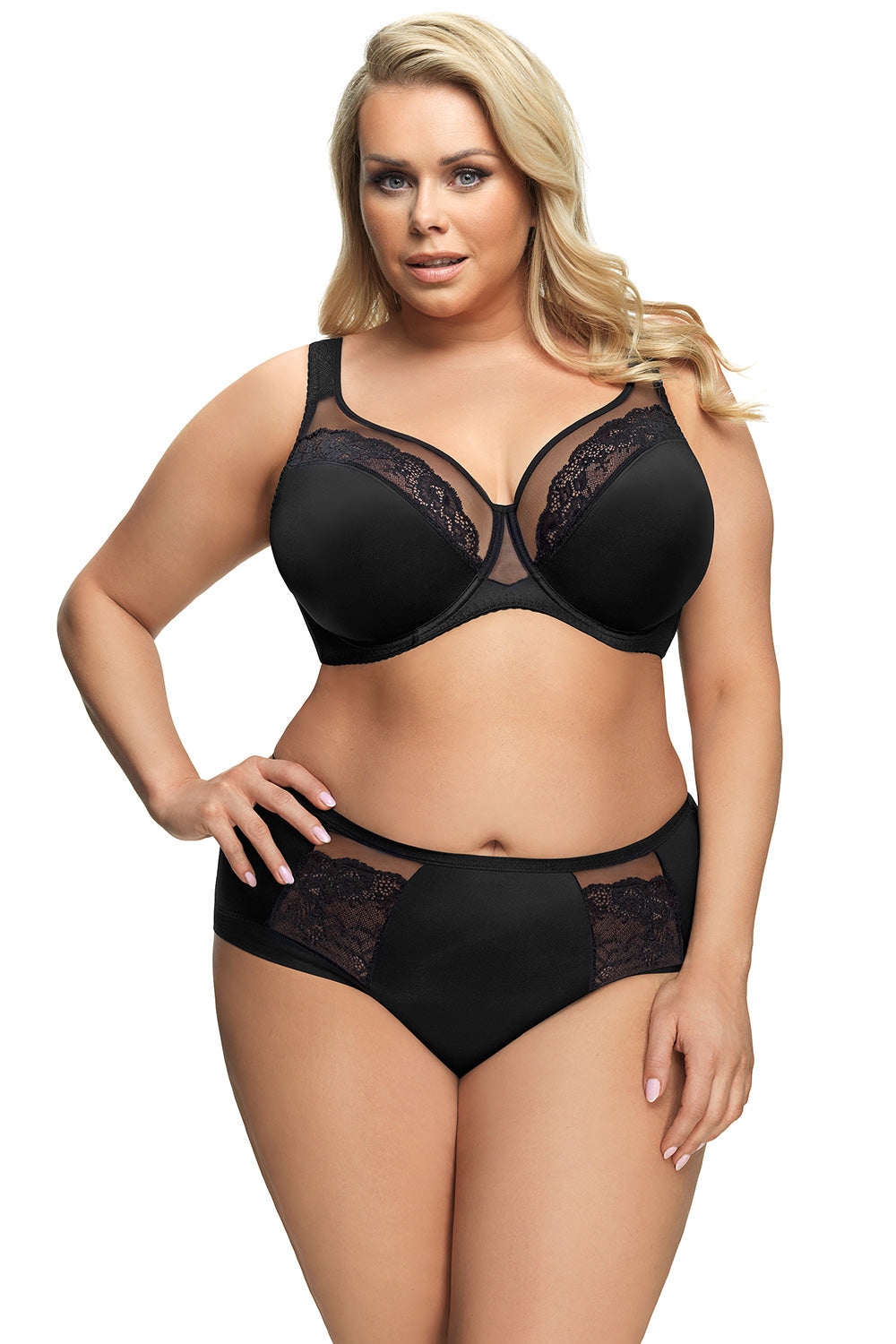 Gorsenia Lingerie Luisse Black Lace Underwired Soft Bra - view 2
