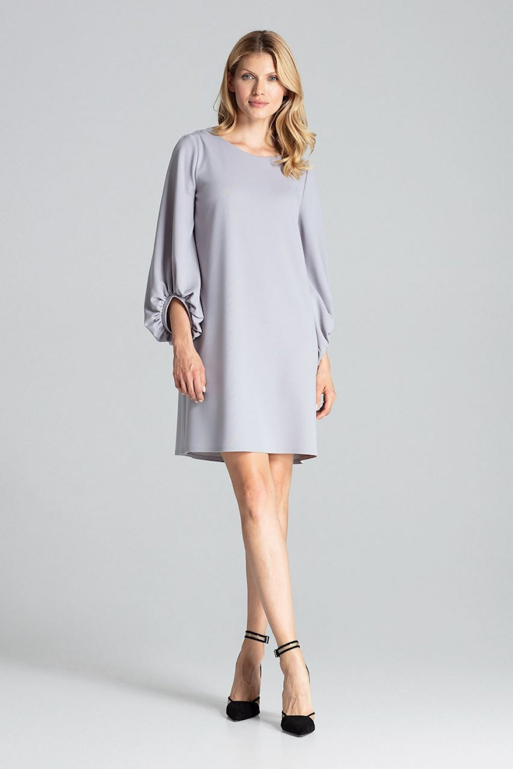 Figl Grey Midi A-Line Dress