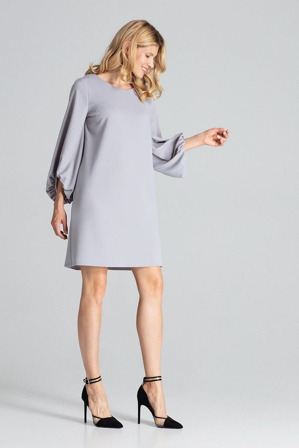 Figl Grey Midi A-Line Dress - view 2